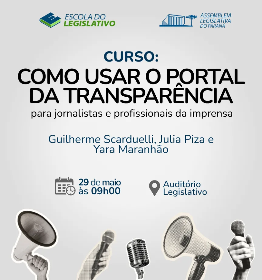 Escola do Legislativo da Assembleia promove curso de “Como usar o Portal da Transparência” para jornalistas e profissionais da imprensa