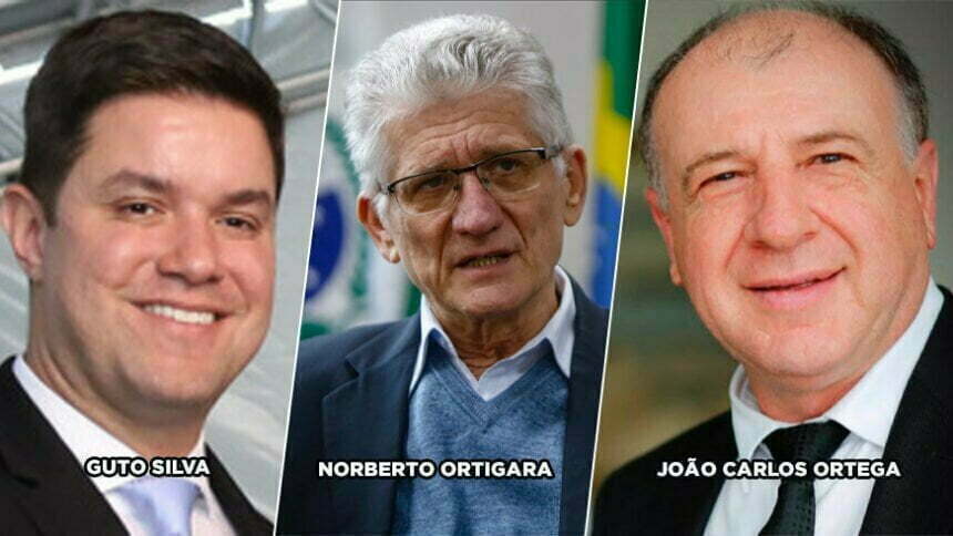 Guto Silva, João Carlos Ortega e Norberto Ortigara