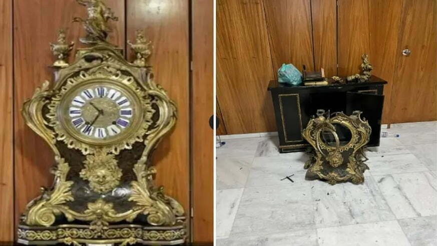 relógio histórico no Planalto