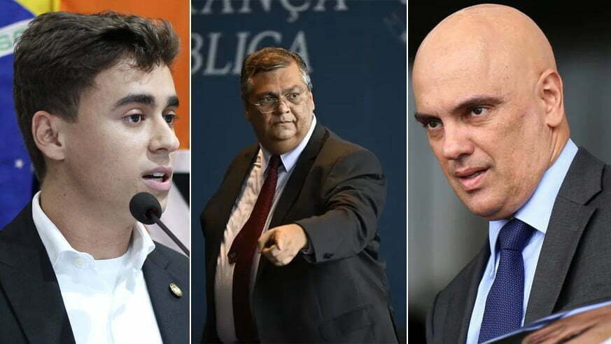 Nikolas Ferreira, Flávio Dino e Alexandre de Moraes