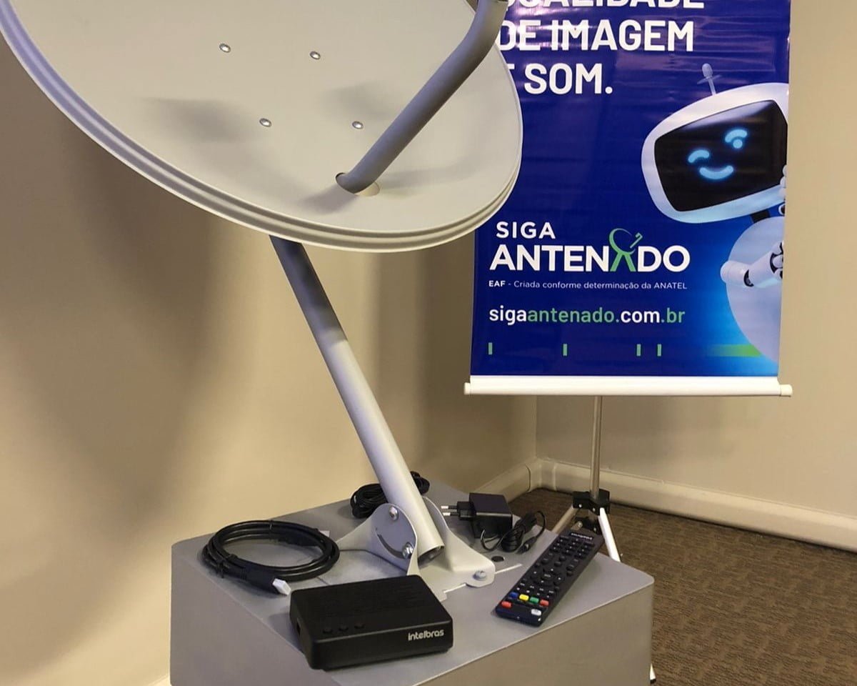 Parabólica - Instalação e kit são gratuitos para famílias cadastradas no CadÚnico Foto: divulgação/Siga Antenado