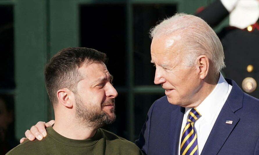 Volodymyr Zelenskiy e Joe Biden