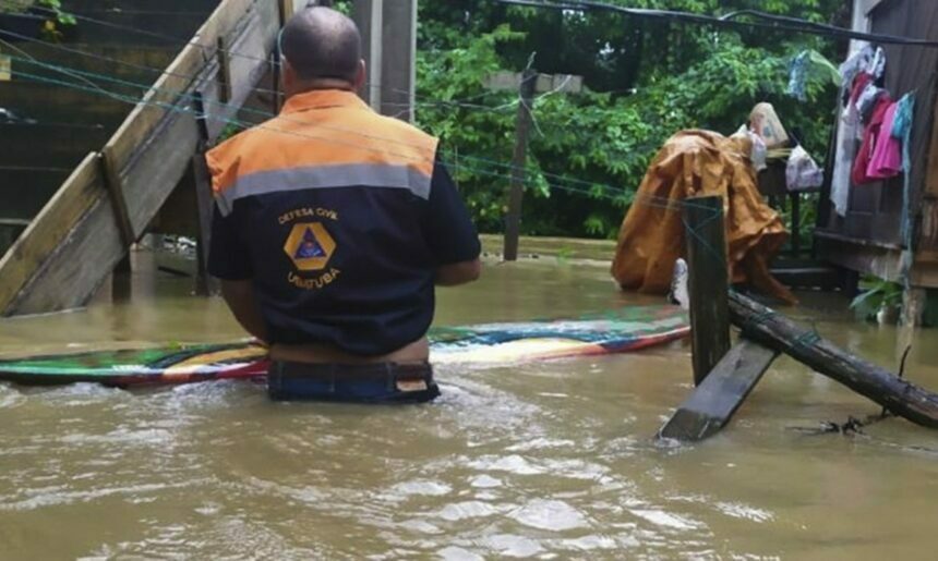 Temporal no litoral norte de SP