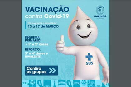 Maringá segue com a vacinação contra a Covid-19 nesta segunda-feira, 13