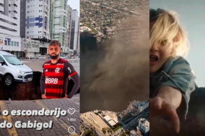 Cratera de Maringá que quase engoliu carro "vira meme" nas redes sociais