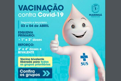 Maringá: Vacinação contra a Covid-19 segue nesta segunda, 3