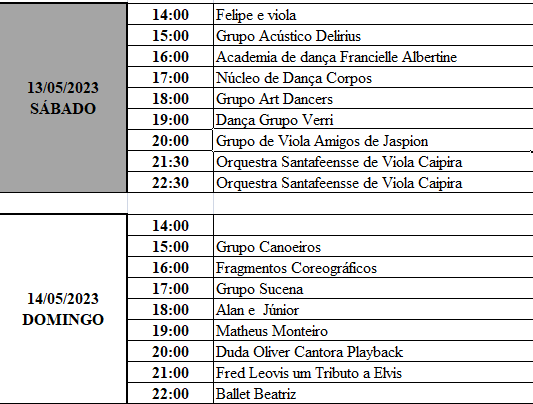 Palco Cultural da Expoingá 2023 conta com mais de 100 atrações
