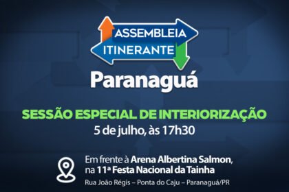 Edição da Assembleia Itinerante no Litoral ocorre na próxima quarta-feira (05)