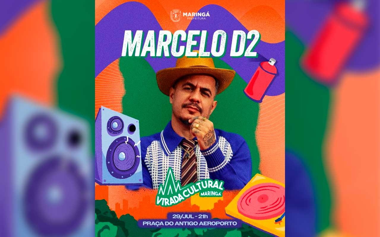 Maringá realiza ′Virada Cultural′ com shows de Marcelo D2, Roberta Sá e atrações locais nos dias 29 e 30 de julho; confira a programação completa