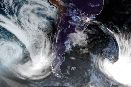 Ciclones se formam junto ao Sul