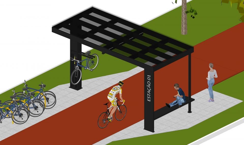 Ulisses Maia apresenta projeto da ciclovia da Avenida Tuiuti para Enio Verri diretor-geral da Itaipu, que confirma convênio para construção da obra em Maringá