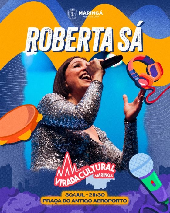 Maringá realiza ′Virada Cultural′ com shows de Marcelo D2, Roberta Sá e atrações locais nos dias 29 e 30 de julho; confira a programação completa