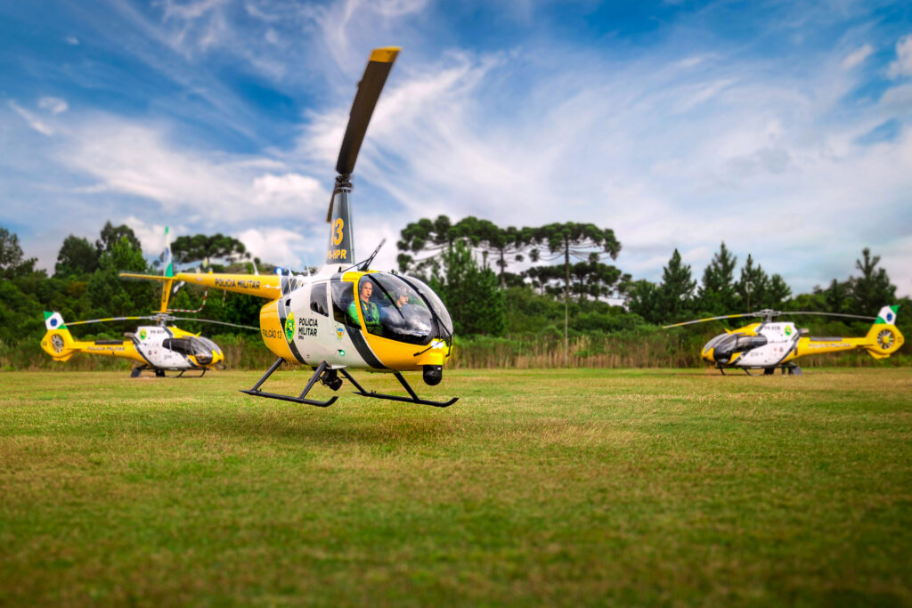 helicópteros superequipados da Polícia Militar do Paraná