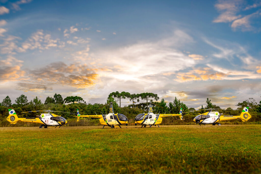 helicópteros superequipados da Polícia Militar do Paraná