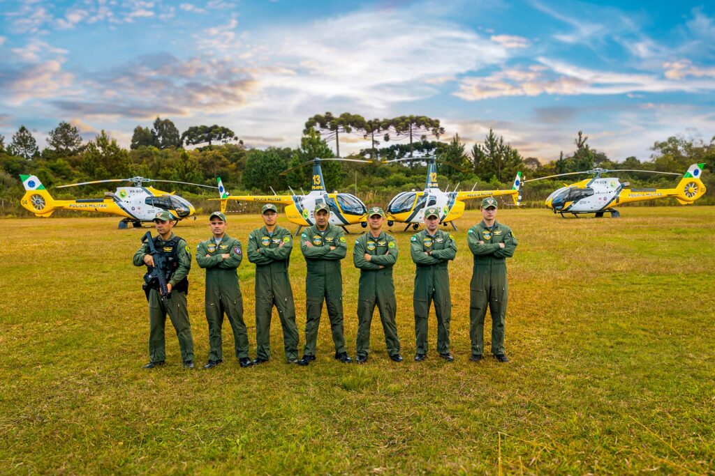 helicópteros superequipados da Polícia Militar do Paraná