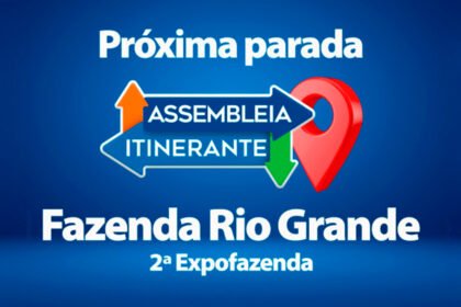 Assembleia Itinerante Promove sessão especial em Fazenda Rio Grande durante a 2ª ExpoFazenda. Créditos: Arte: Vinícius Leme