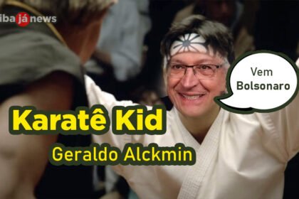O presidente em exercício Geraldo Alckmin (PSB) versão Daniel San do filme Karate Kid. Foto: Meme criado pelo Repórter Jota Silva