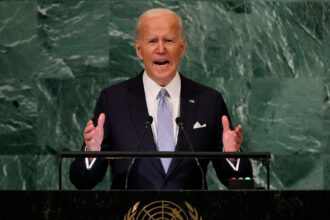 Presidente Joe Biden durante discurso na ONU em Nova York