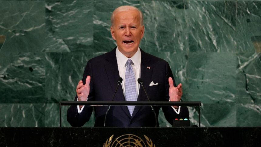 Presidente Joe Biden durante discurso na ONU em Nova York