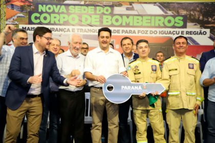 Ratinho Junior inaugura nova sede do Corpo de Bombeiros de Foz do Iguaçu, a maior do Estado