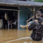 Rio Grande do Sul permanece em alerta para temporais, uma nova frente fria avança pelo Uruguai