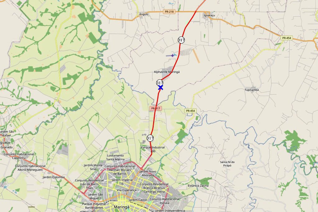 Detonação de rochas vai bloquear a PR-317 na tarde desta quinta-feira, em Iguaraçu
Foto: DER-PR