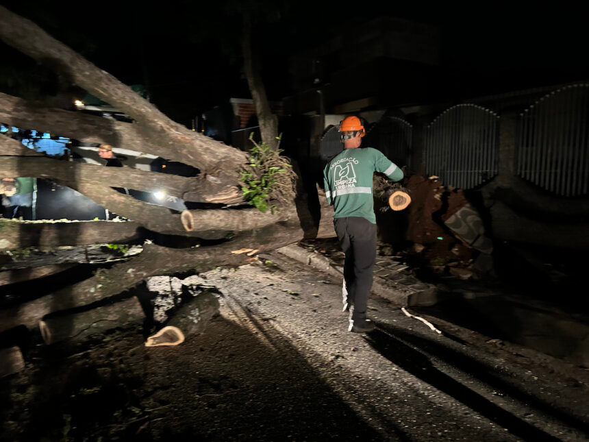 O número de imóveis sem energia foi reduzido de 65 mil para 14 mil na manhã desta terça. As equipes da Prefeitura, Copel, Corpo de Bombeiros e Defesa Civil Municipal seguem nas ruas e trabalham de forma ininterrupta para realizar a limpeza, desobstrução das vias e atendimento das famílias. 