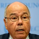 Ministro das Relações Exteriores do Brasil, Mauro Vieira, na reunião do Conselho de Segurança da Organização das Nações Unidas (ONU) realizada em Nova York, nos Estados Unidos.