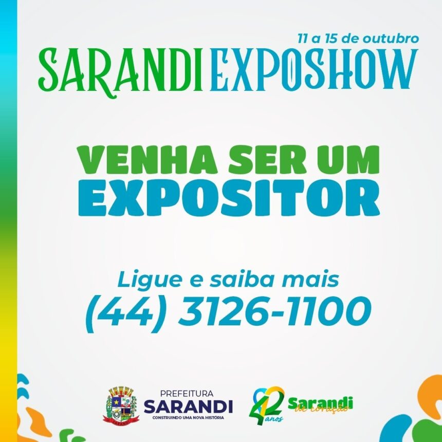 Sarandi Exposhow ainda tem espaços disponíveis para expositores