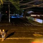 Jardim Alvorada, sem energia elétrica devido ao temporal deste sábado, 7 de outubro.