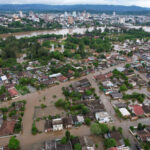 Situação de emergência em União da Vitória, onde o Rio Iguaçu já atingiu 7,9 metros.