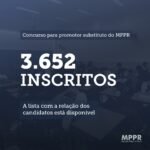 Ministério Público do Paraná disponibiliza lista com os 3.652 candidatos inscritos no concurso público