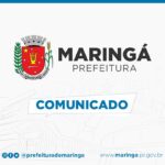 Comunicado da prefeitura de Maringá