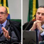 Ministro Gilmar Mendes e o presidente do STF, Luís Roberto Barroso