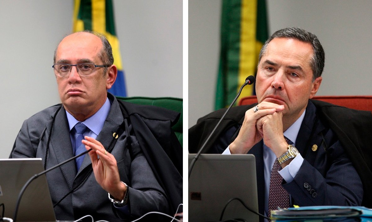 Ministro Gilmar Mendes e o presidente do STF, Luís Roberto Barroso