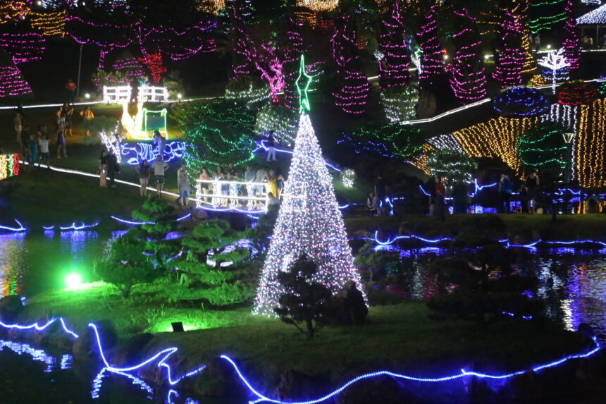 Maringá Encantada 2023, Parque do Japão, iluminação natalina