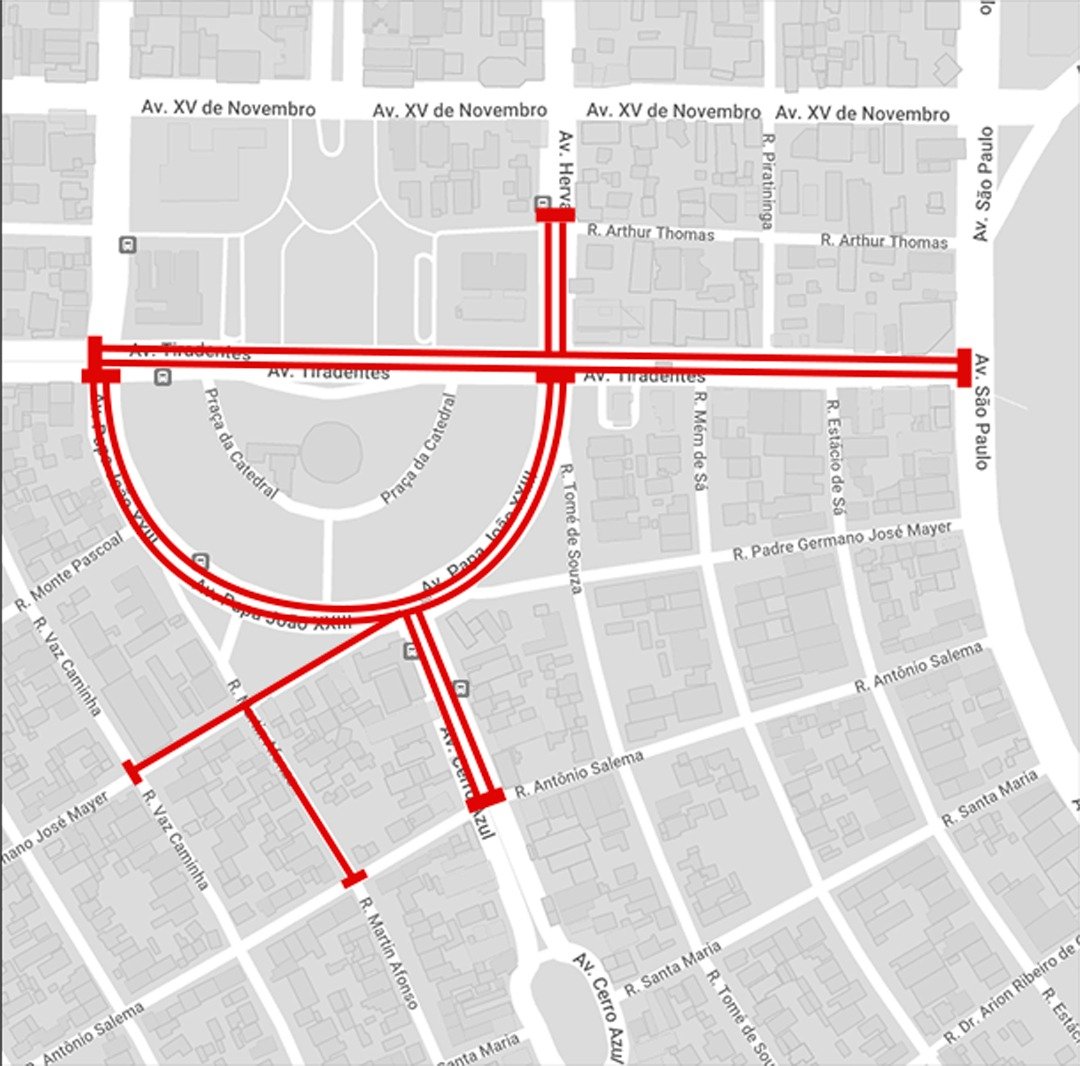 Aviso de interdição - Show ad Virada