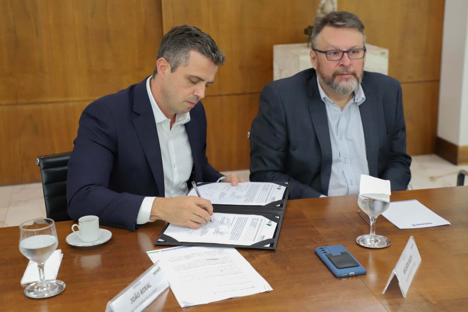 João Biral Junior e Wilson Bley Lipski, diretores do BRDE no Paraná