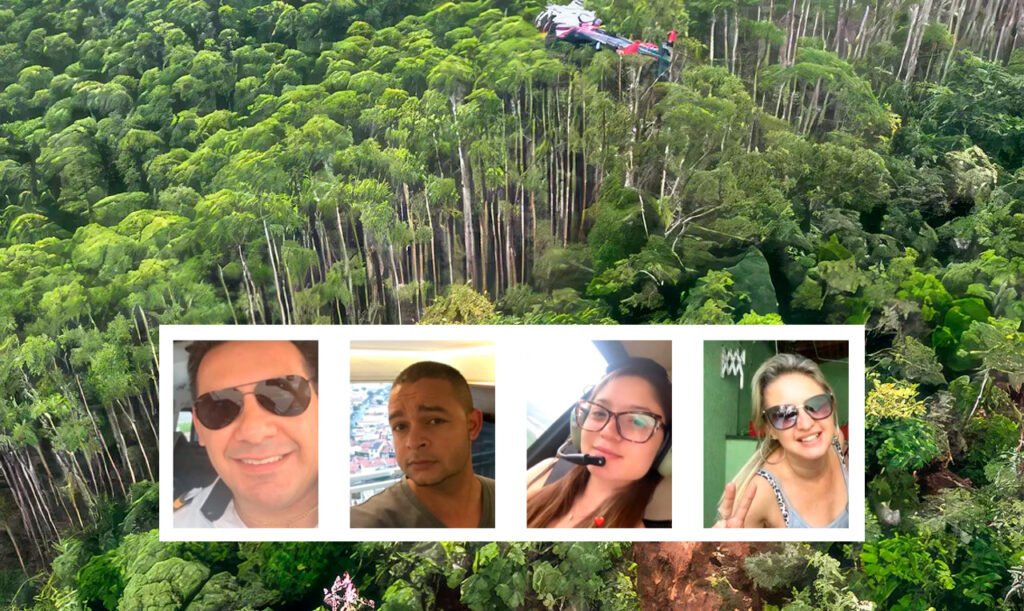 Polícia Militar encontra helicóptero desparecido; corpos de ocupantes estão junto aos destroços