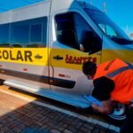 vistoria de veículos do transporte escolar