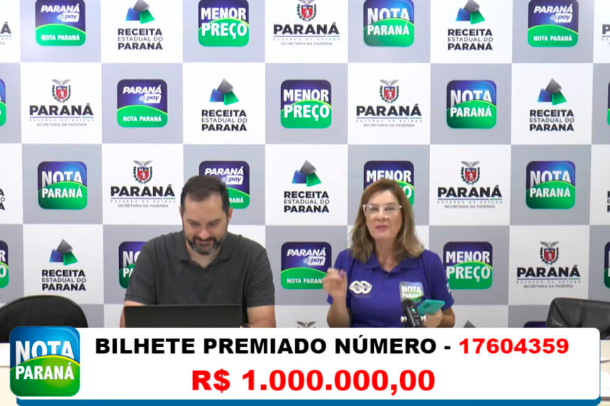 Novo milionário do Nota Paraná é de Maringá