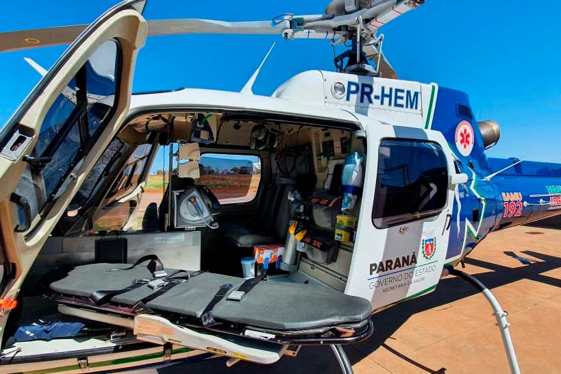 Serviço aeromédico do Paraná bate recorde histórico em 2023 com mais de 4 mil atendimentos