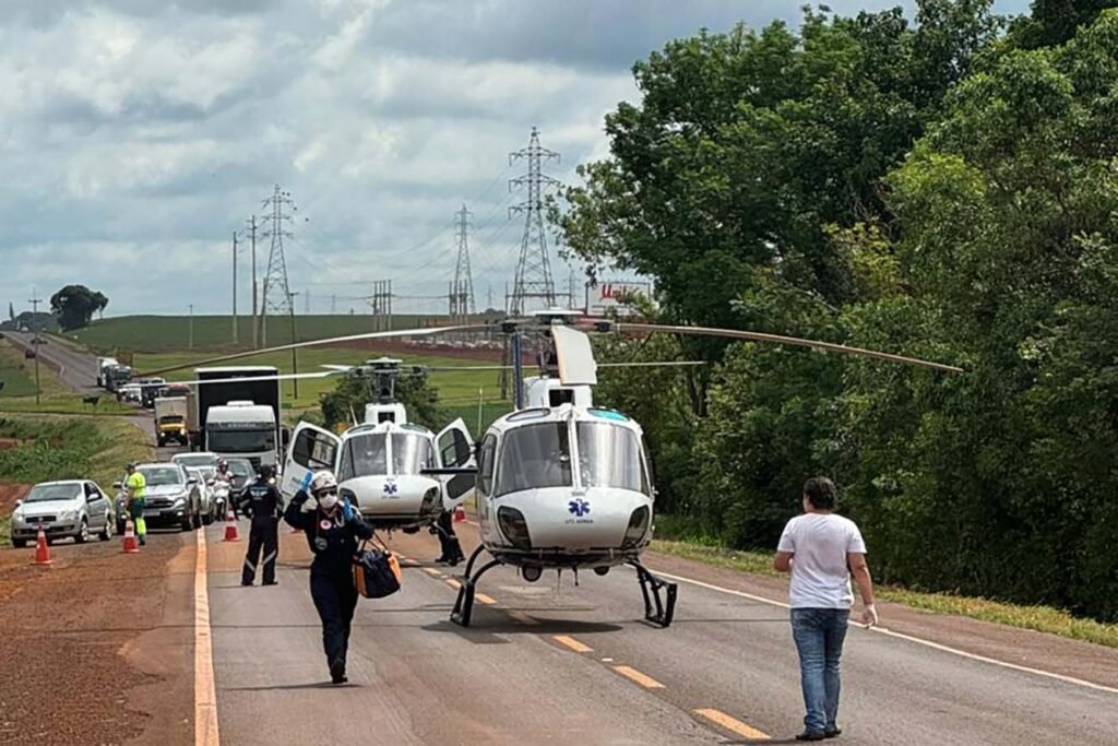 Serviço aeromédico do Paraná bate recorde histórico em 2023 com mais de 4 mil atendimentos