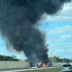 jato particular cai em interestadual da Flórida