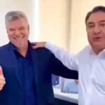 Deputado estadual Delegado Jacovós (PL) e o deputado federal Giacobo (PL)