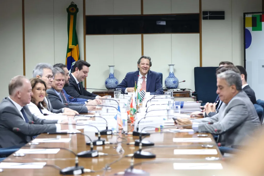 Em encontro do Cosud com Haddad, Ratinho Junior destaca saúde financeira do Paraná