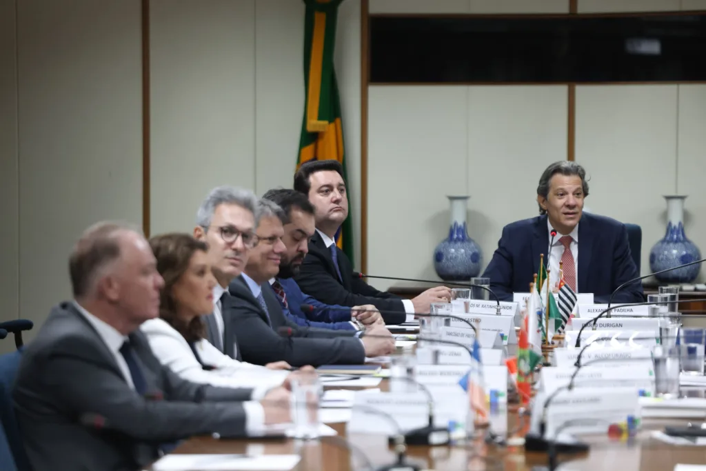 Em encontro do Cosud com Haddad, Ratinho Junior destaca saúde financeira do Paraná