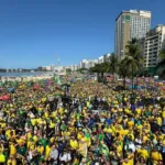 Orla da praia de Copacabana no Rio de Janeiro