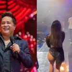 Bailarinas do cantor Leonardo parecem em show "quase" sem roupa íntima e viralizam