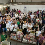 Foram arrecadadas cerca de 20 toneladas de alimentos não perecíveis por meio de doações espontâneas (Crédito: Fábio Reina / PMM)
